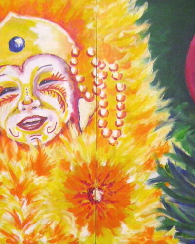 Carnaval Acryl Carnavalsbord 4 114 x 318 [Huppel]